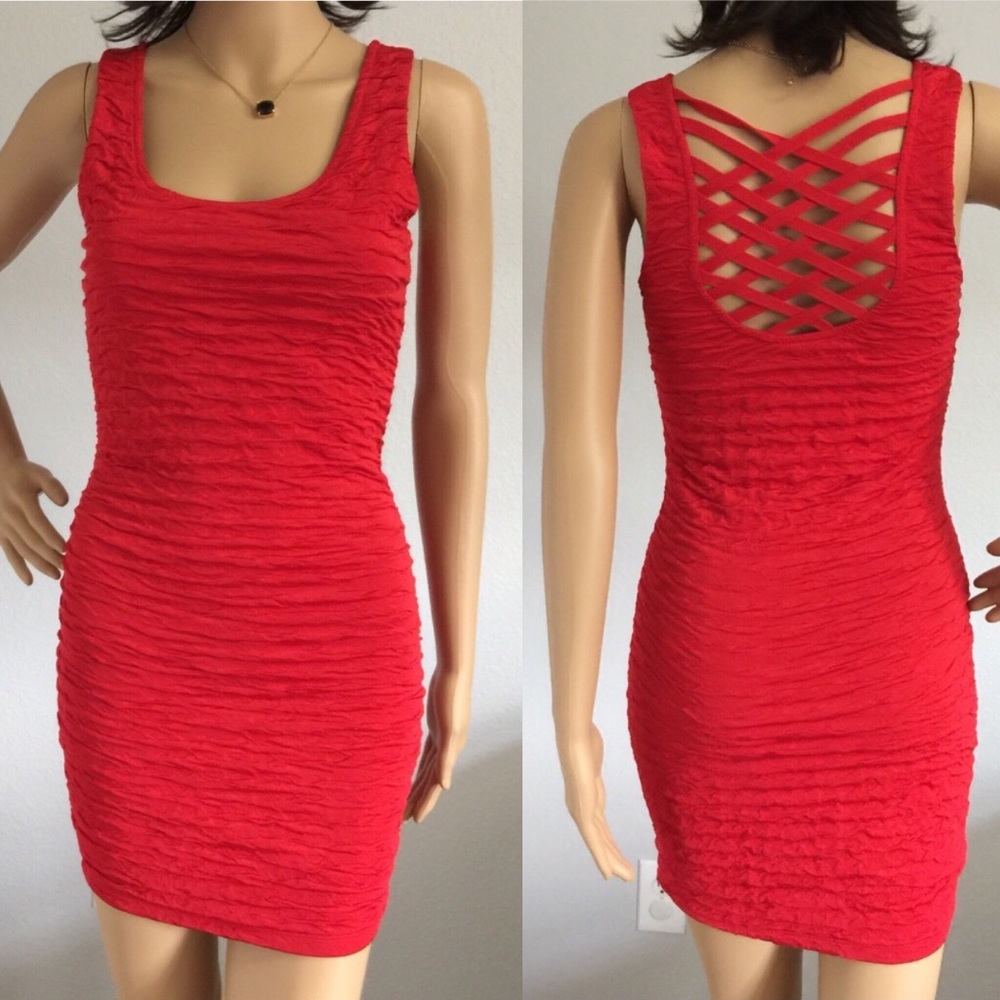 Forever 21 Form Fitting Red Dress